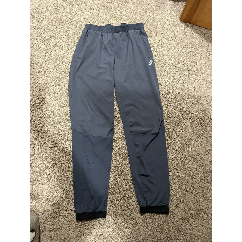 Women's Asics running light running pants jogger gray light M MEDIUM reflective